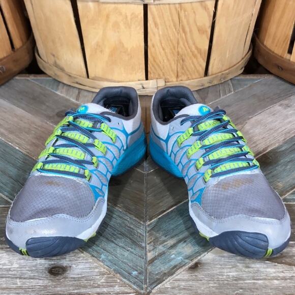 Merrell All Out Fuse J06324 Gray Teal Minimalist Trail Running Shoe Women Size 7 - Picture 6 of 11